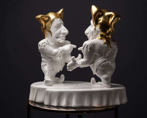 Statuette The Twisted Gemini With Gold