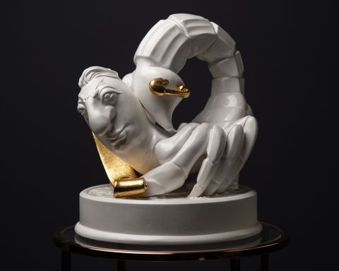 Statuette “Mysterious Scorpio with Gold”
