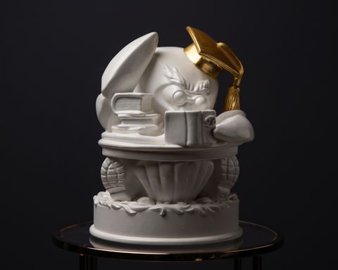 Statoette Thoughtful Cancer With Gold