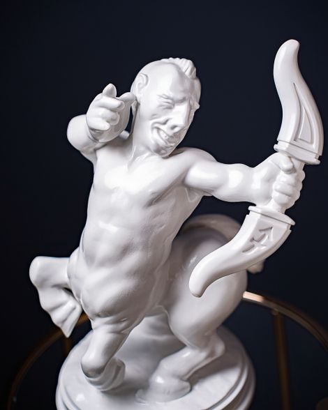 White Statuette Sagittarius