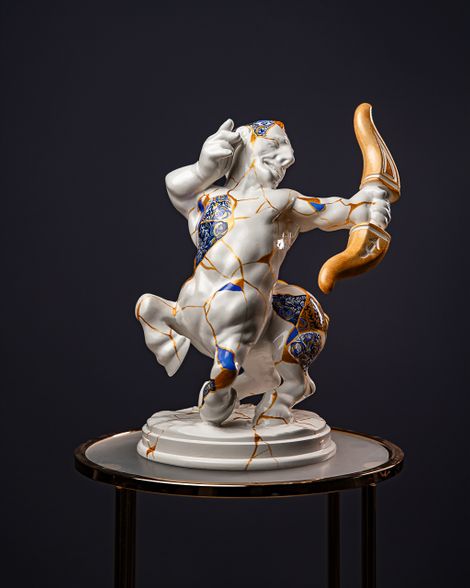 Statuette Sagittarius — Zodiac Kintsugi