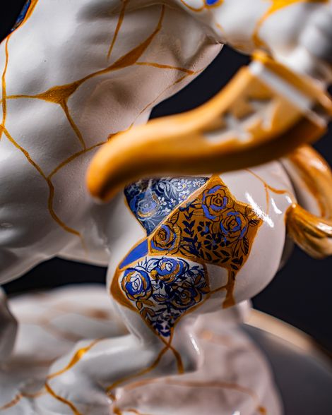 Statuette Sagittarius — Zodiac Kintsugi