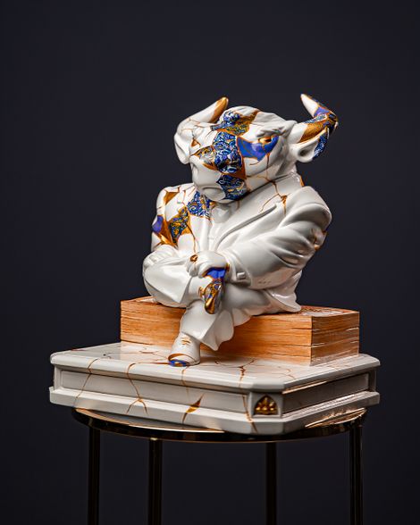 Statuette Taurus – Zodiac Kintsugi