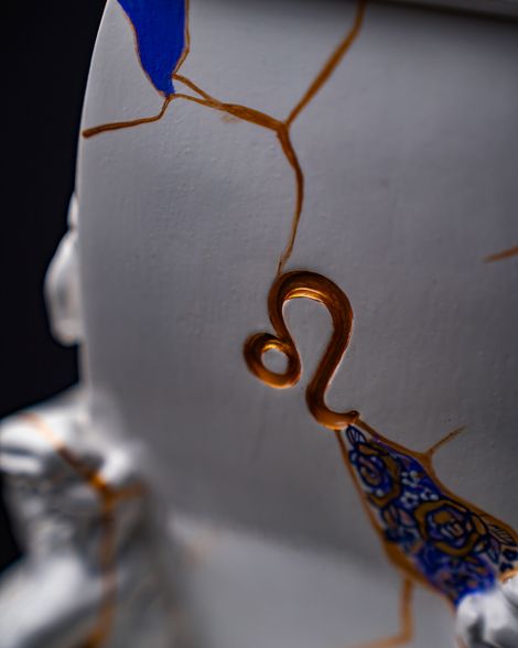 Statuette Leo – Zodiac Kintsugi