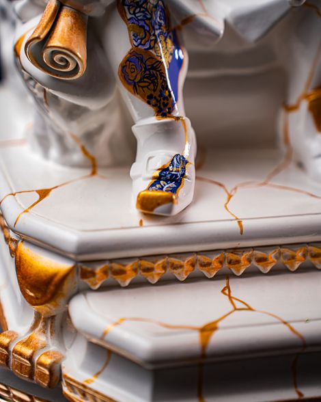 Statuette Leo – Zodiac Kintsugi