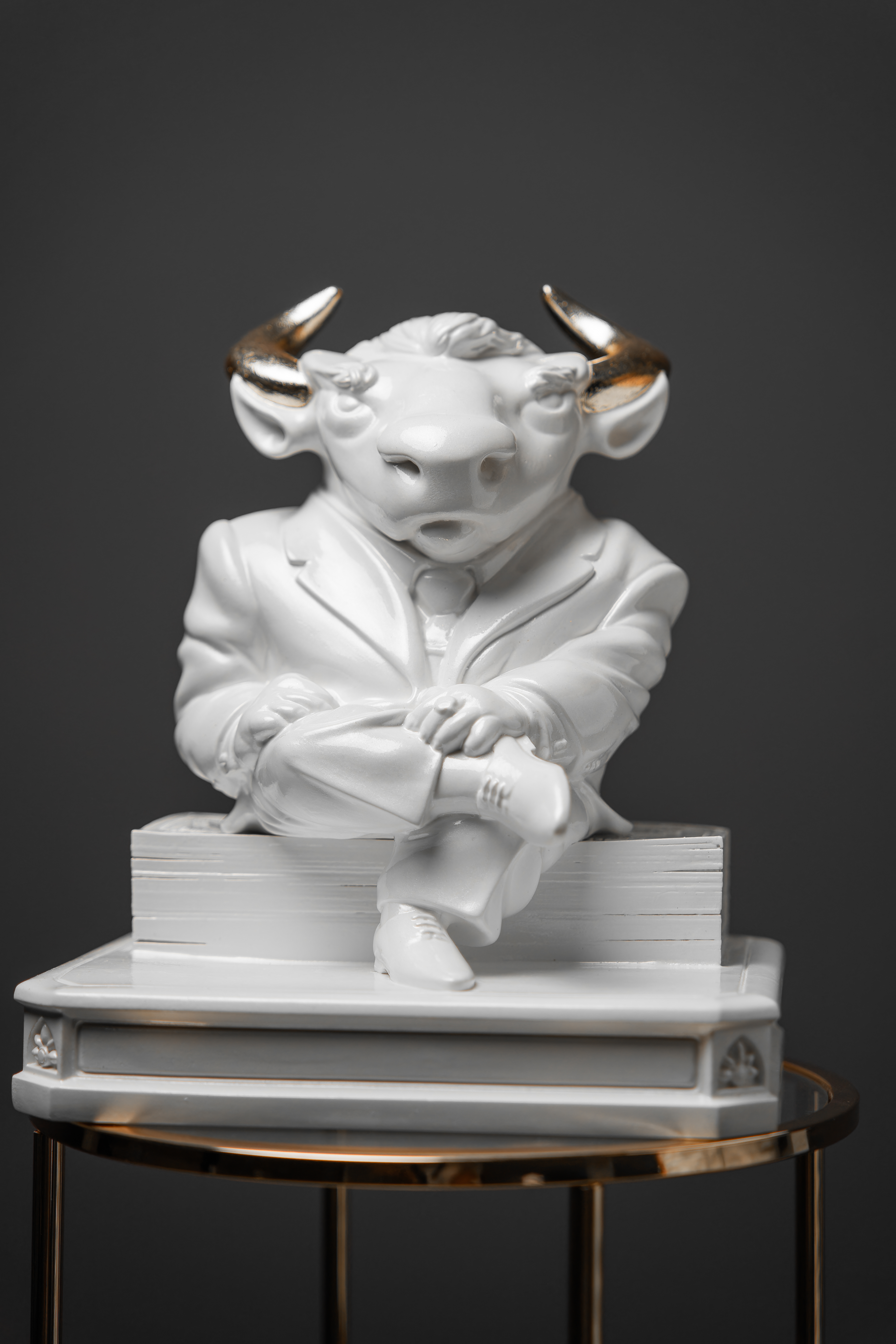 Statuette The Important Taurus with Gold