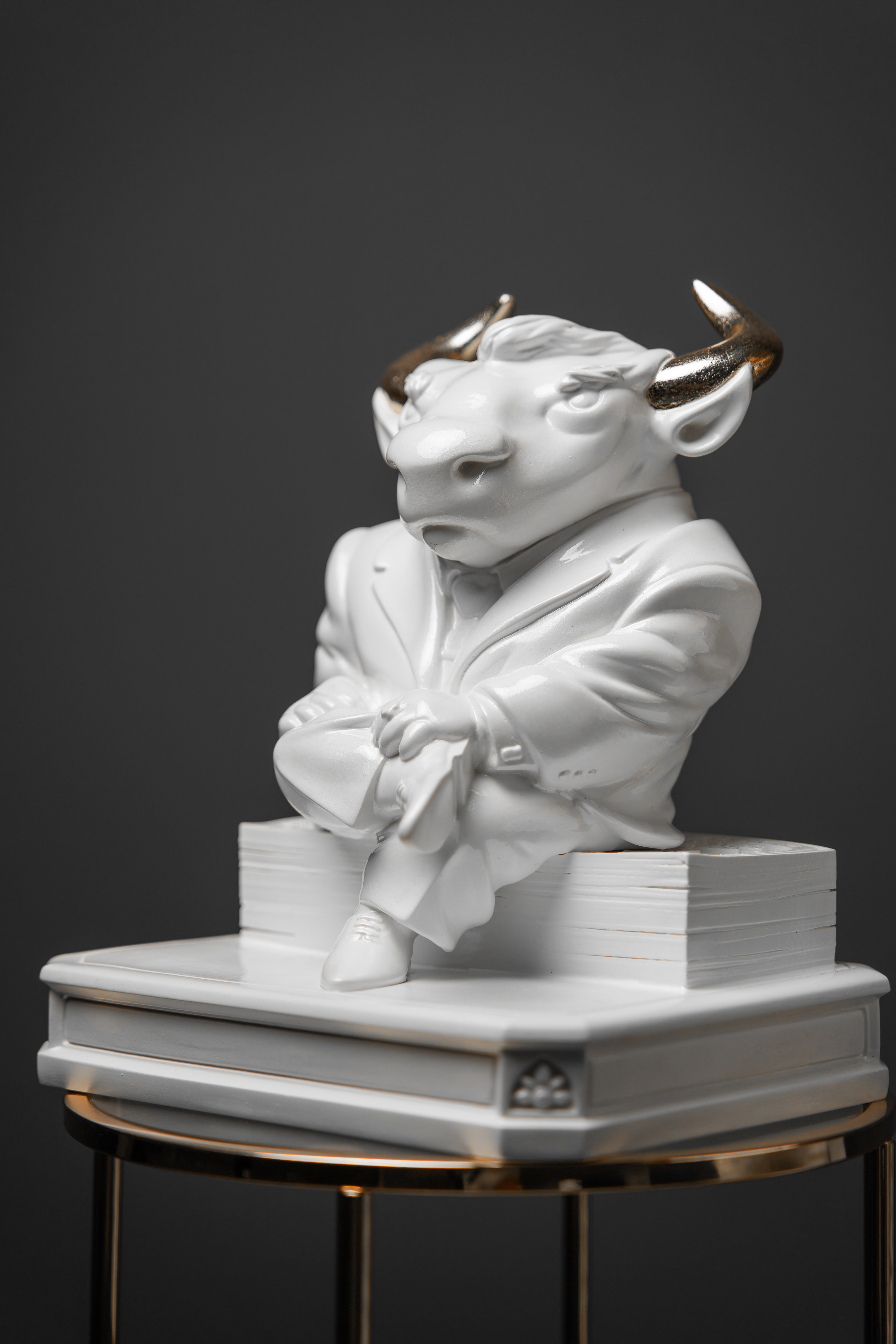 Statuette The Important Taurus with Gold