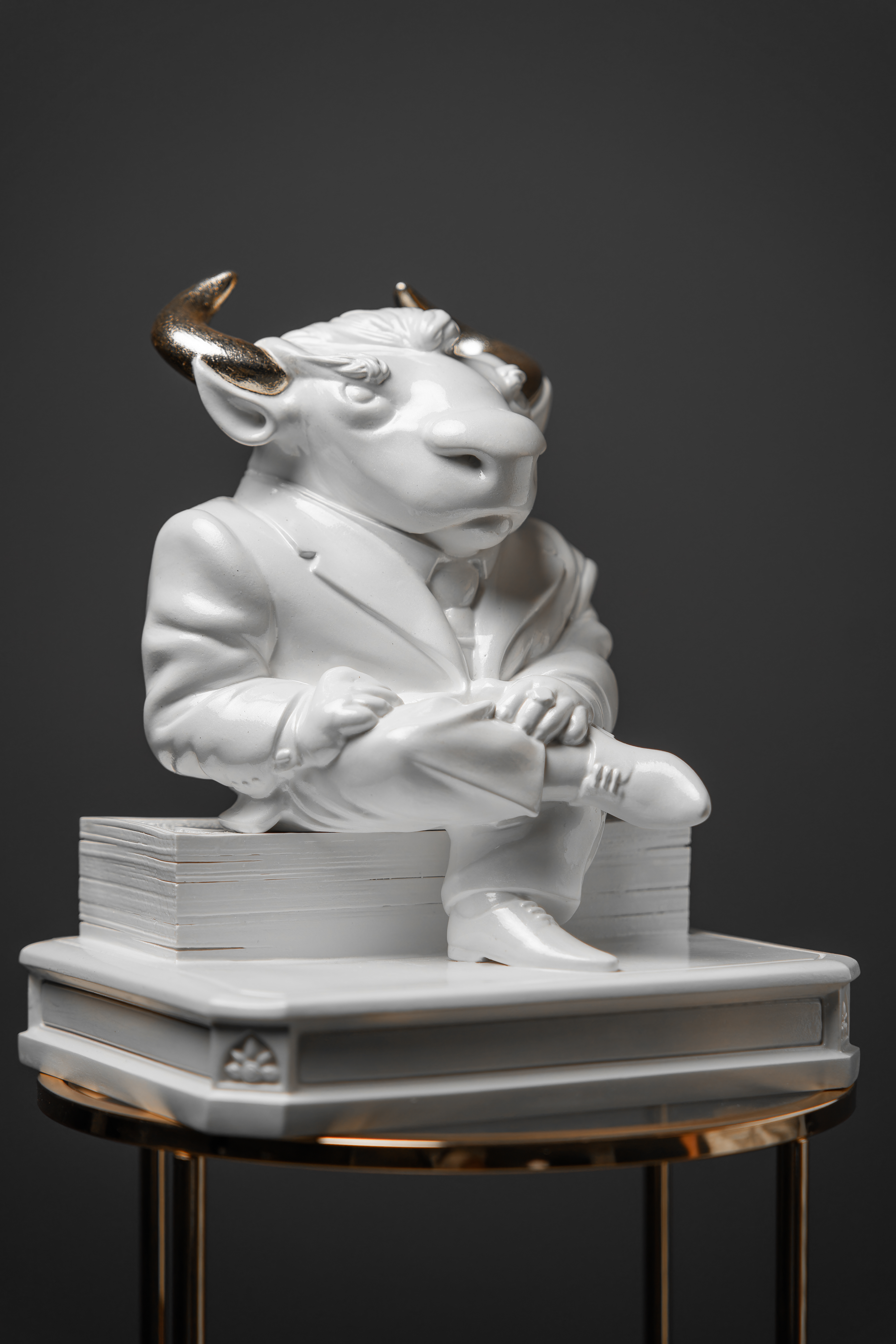 Statuette The Important Taurus with Gold