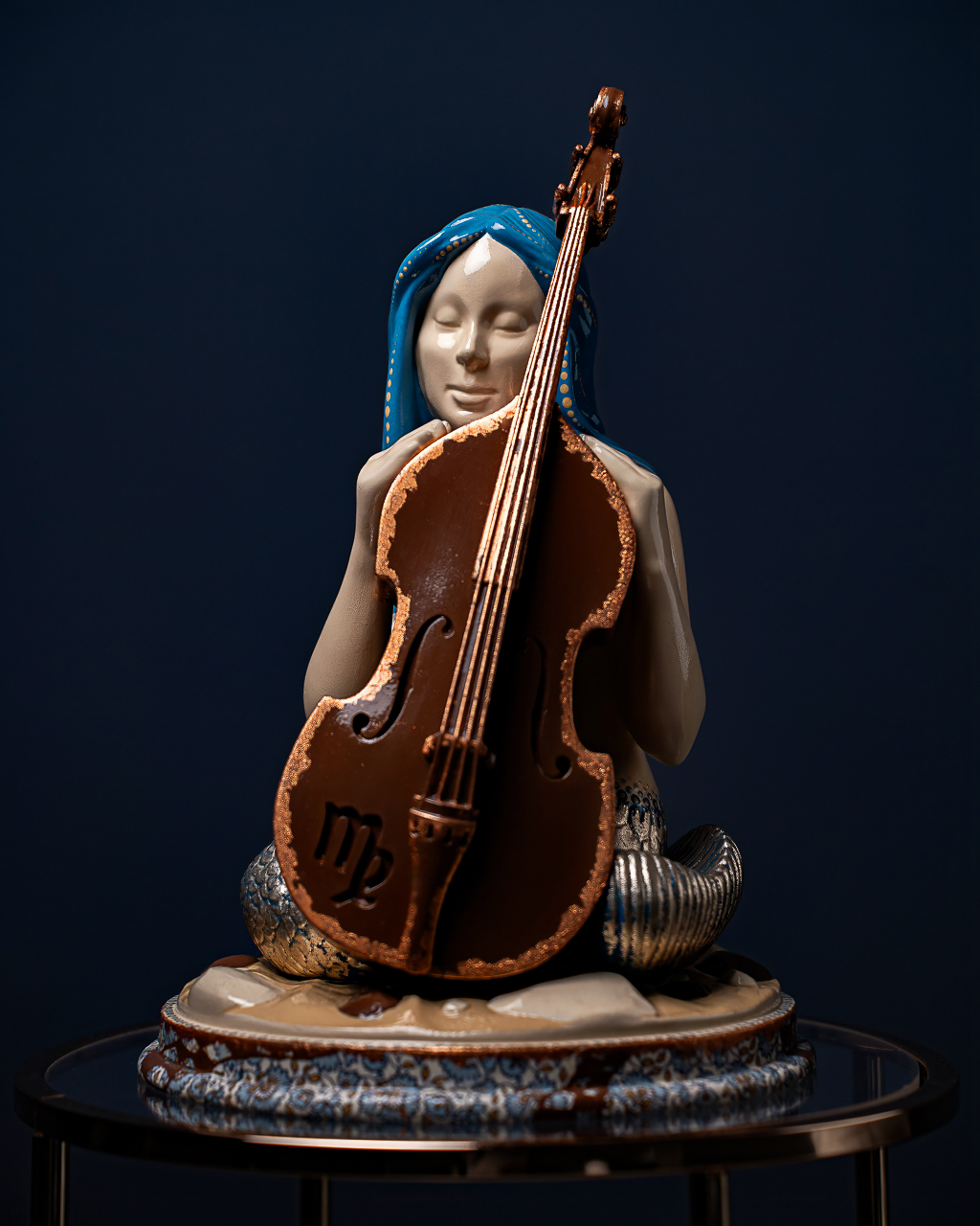 Statuette “Musical Virgo" Blue Masquerade