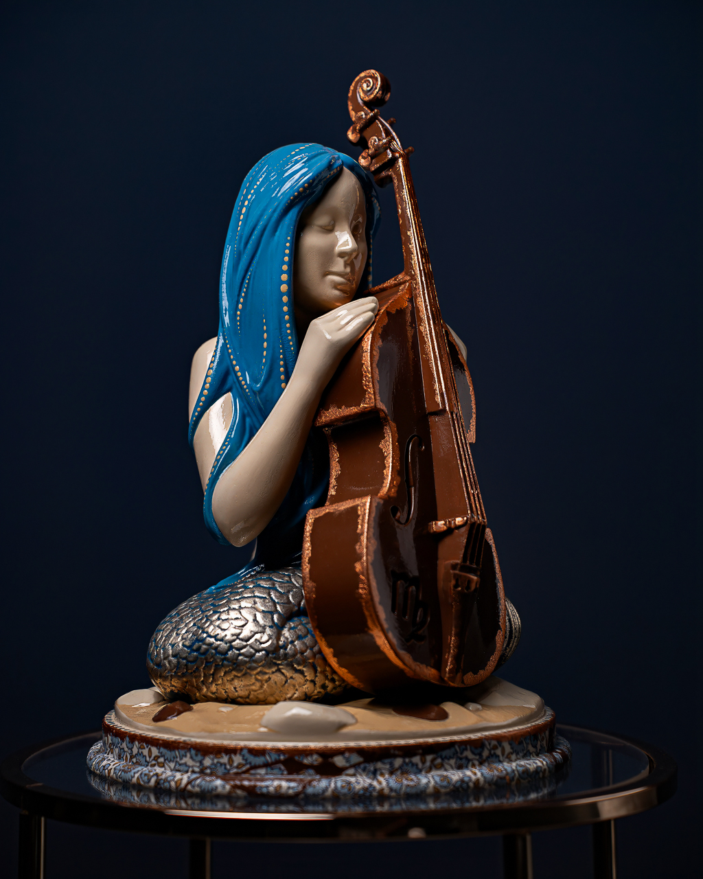 Statuette “Musical Virgo" Blue Masquerade
