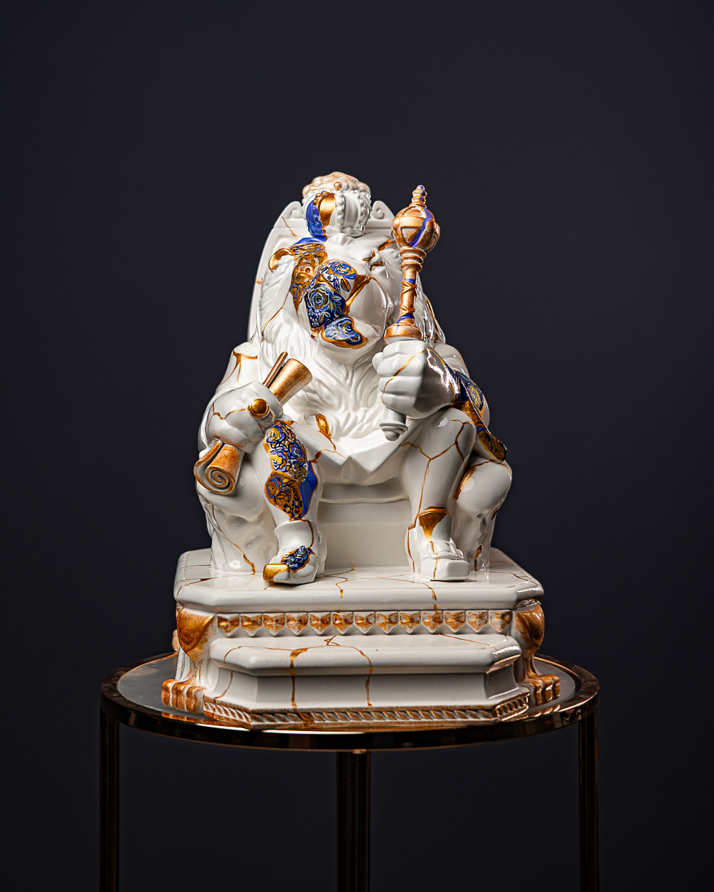 Statuette Leo – Zodiac Kintsugi